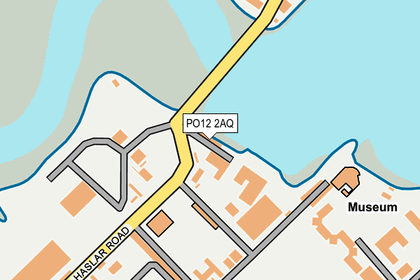 PO12 2AQ map - OS OpenMap – Local (Ordnance Survey)
