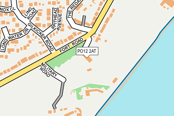 PO12 2AT map - OS OpenMap – Local (Ordnance Survey)