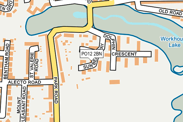 PO12 2BN map - OS OpenMap – Local (Ordnance Survey)