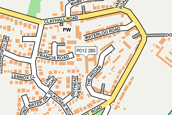 PO12 2BS map - OS OpenMap – Local (Ordnance Survey)
