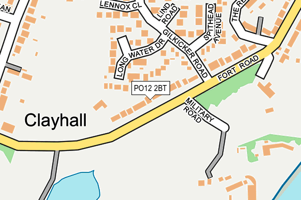 PO12 2BT map - OS OpenMap – Local (Ordnance Survey)