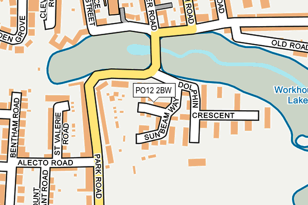 PO12 2BW map - OS OpenMap – Local (Ordnance Survey)