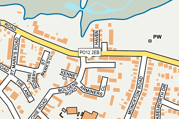 PO12 2EB map - OS OpenMap – Local (Ordnance Survey)