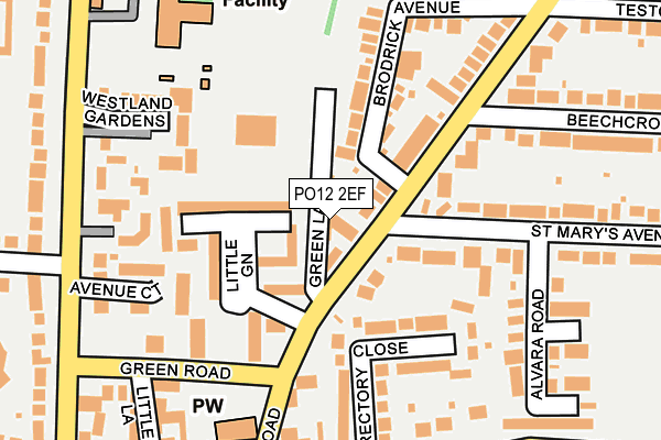 PO12 2EF map - OS OpenMap – Local (Ordnance Survey)