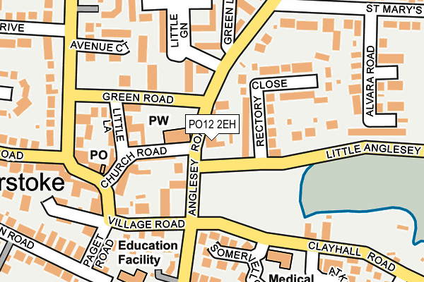 PO12 2EH map - OS OpenMap – Local (Ordnance Survey)