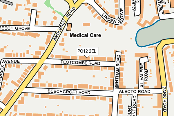 PO12 2EL map - OS OpenMap – Local (Ordnance Survey)