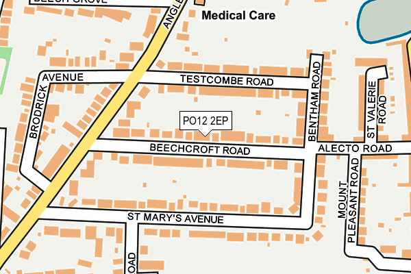 PO12 2EP map - OS OpenMap – Local (Ordnance Survey)