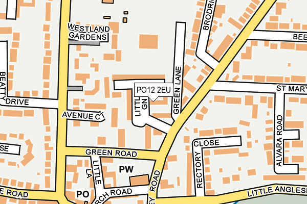 PO12 2EU map - OS OpenMap – Local (Ordnance Survey)