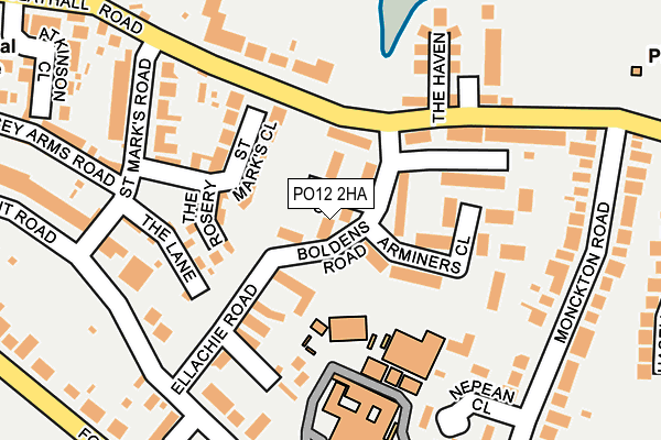 PO12 2HA map - OS OpenMap – Local (Ordnance Survey)
