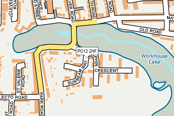 PO12 2HF map - OS OpenMap – Local (Ordnance Survey)