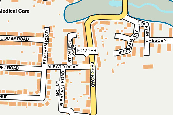 PO12 2HH map - OS OpenMap – Local (Ordnance Survey)