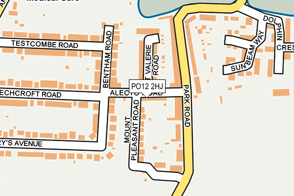 PO12 2HJ map - OS OpenMap – Local (Ordnance Survey)