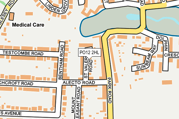 PO12 2HL map - OS OpenMap – Local (Ordnance Survey)