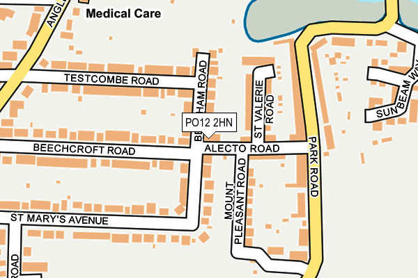 PO12 2HN map - OS OpenMap – Local (Ordnance Survey)