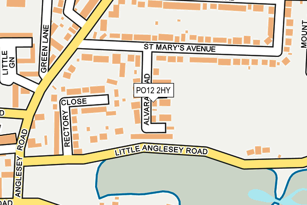 PO12 2HY map - OS OpenMap – Local (Ordnance Survey)