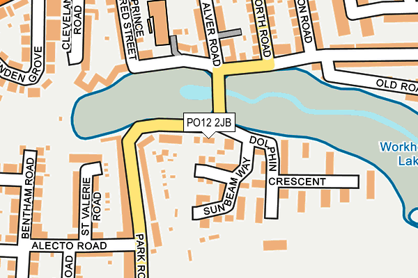 PO12 2JB map - OS OpenMap – Local (Ordnance Survey)