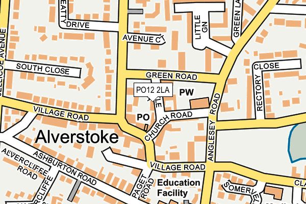 PO12 2LA map - OS OpenMap – Local (Ordnance Survey)