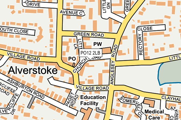 PO12 2LB map - OS OpenMap – Local (Ordnance Survey)