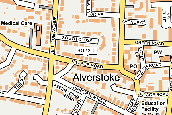 PO12 2LG map - OS OpenMap – Local (Ordnance Survey)