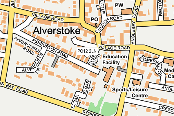 PO12 2LN map - OS OpenMap – Local (Ordnance Survey)