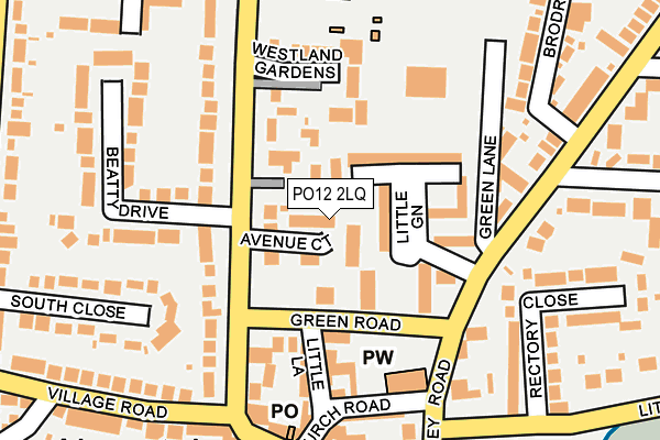 PO12 2LQ map - OS OpenMap – Local (Ordnance Survey)