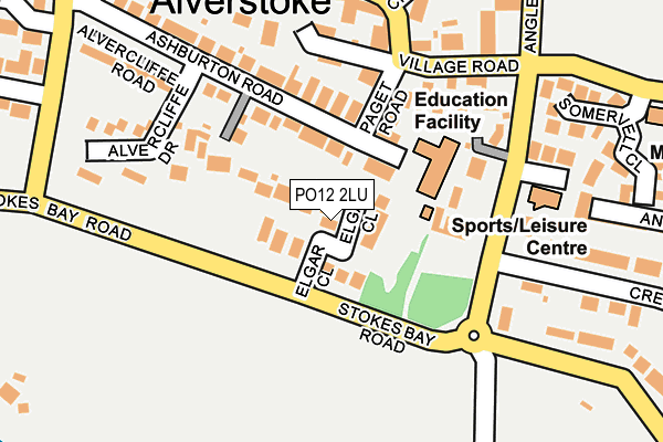 PO12 2LU map - OS OpenMap – Local (Ordnance Survey)