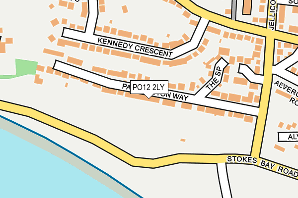 PO12 2LY map - OS OpenMap – Local (Ordnance Survey)