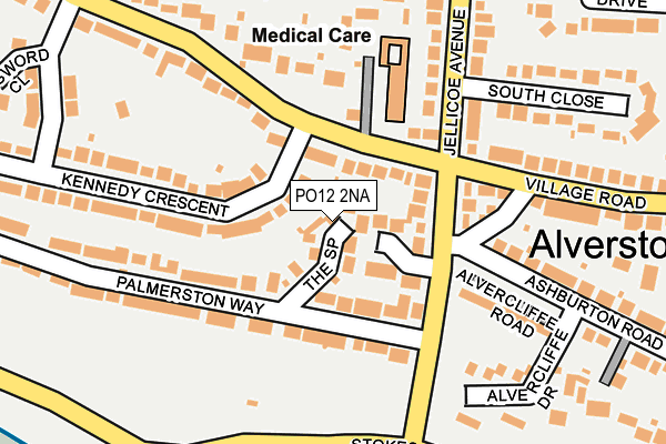 PO12 2NA map - OS OpenMap – Local (Ordnance Survey)