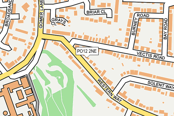 PO12 2NE map - OS OpenMap – Local (Ordnance Survey)