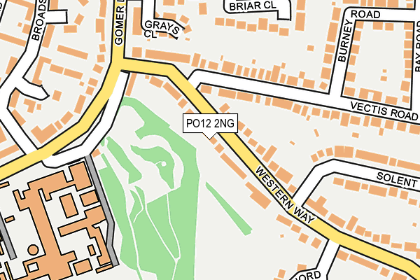 PO12 2NG map - OS OpenMap – Local (Ordnance Survey)