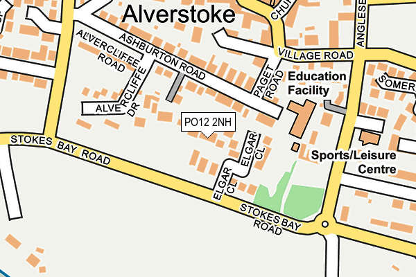 PO12 2NH map - OS OpenMap – Local (Ordnance Survey)