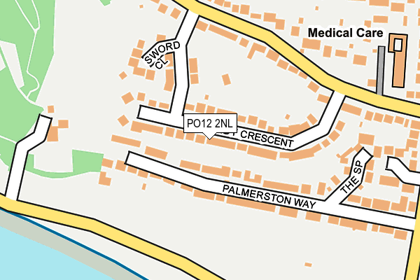 PO12 2NL map - OS OpenMap – Local (Ordnance Survey)