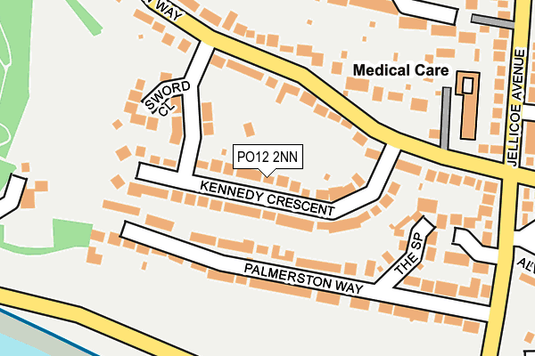 PO12 2NN map - OS OpenMap – Local (Ordnance Survey)