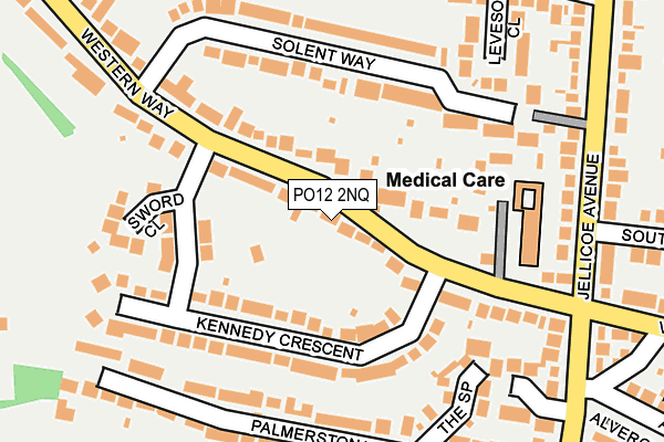 PO12 2NQ map - OS OpenMap – Local (Ordnance Survey)