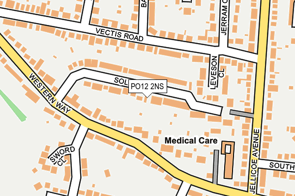 PO12 2NS map - OS OpenMap – Local (Ordnance Survey)