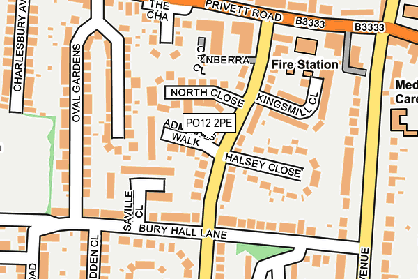 PO12 2PE map - OS OpenMap – Local (Ordnance Survey)