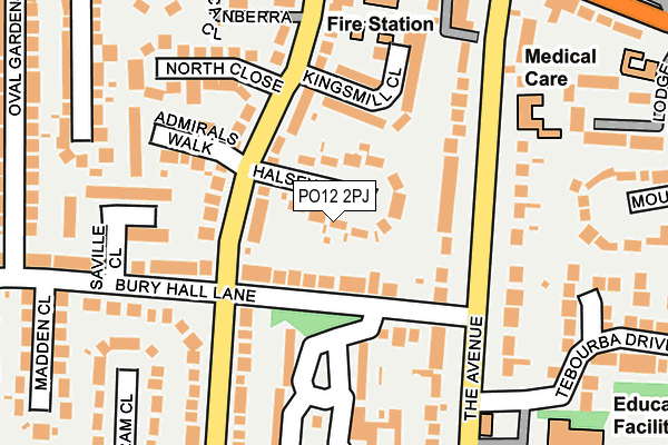 PO12 2PJ map - OS OpenMap – Local (Ordnance Survey)