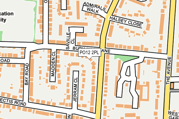 PO12 2PL map - OS OpenMap – Local (Ordnance Survey)