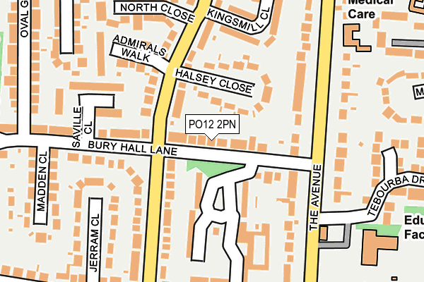 PO12 2PN map - OS OpenMap – Local (Ordnance Survey)