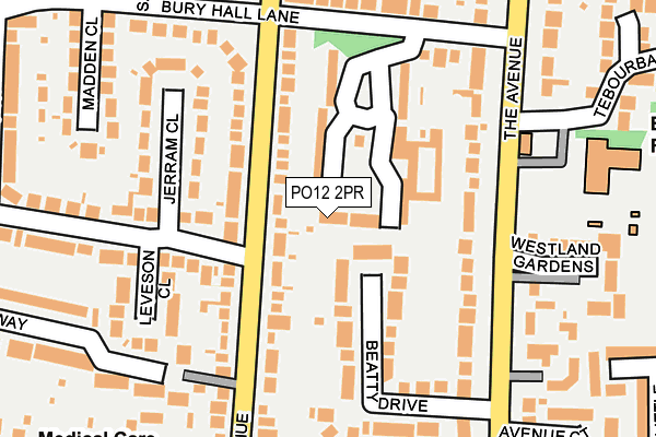 PO12 2PR map - OS OpenMap – Local (Ordnance Survey)