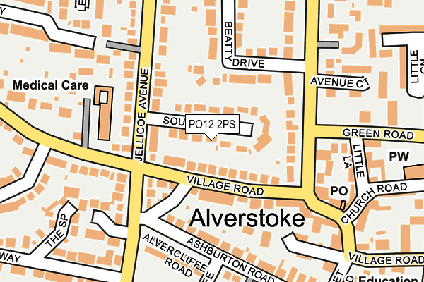 PO12 2PS map - OS OpenMap – Local (Ordnance Survey)