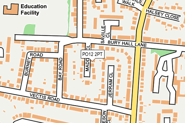 PO12 2PT map - OS OpenMap – Local (Ordnance Survey)