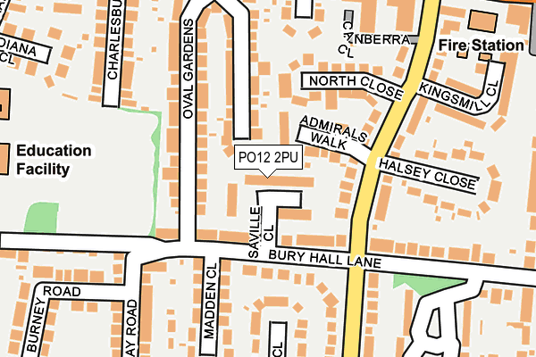 PO12 2PU map - OS OpenMap – Local (Ordnance Survey)