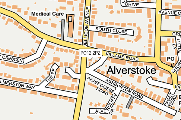 PO12 2PZ map - OS OpenMap – Local (Ordnance Survey)