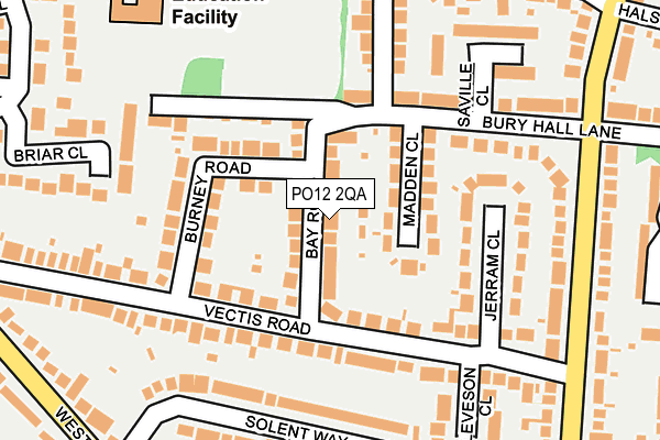 PO12 2QA map - OS OpenMap – Local (Ordnance Survey)