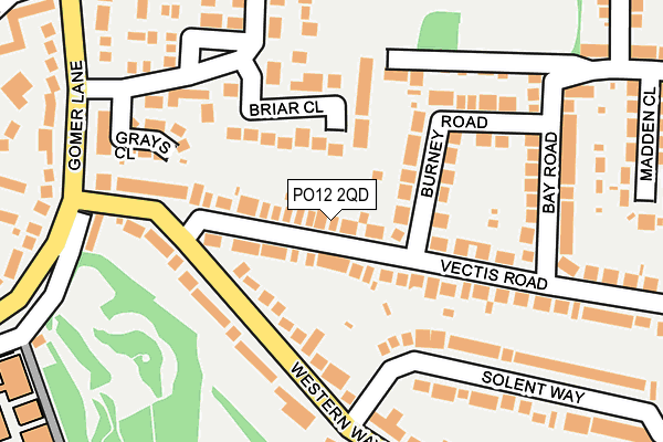 PO12 2QD map - OS OpenMap – Local (Ordnance Survey)