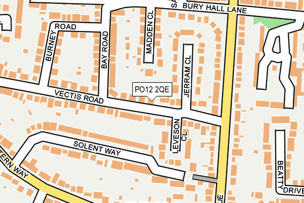 PO12 2QE map - OS OpenMap – Local (Ordnance Survey)