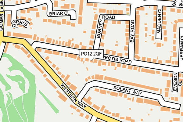 PO12 2QF map - OS OpenMap – Local (Ordnance Survey)