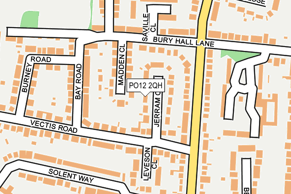 PO12 2QH map - OS OpenMap – Local (Ordnance Survey)