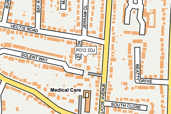 PO12 2QJ map - OS OpenMap – Local (Ordnance Survey)